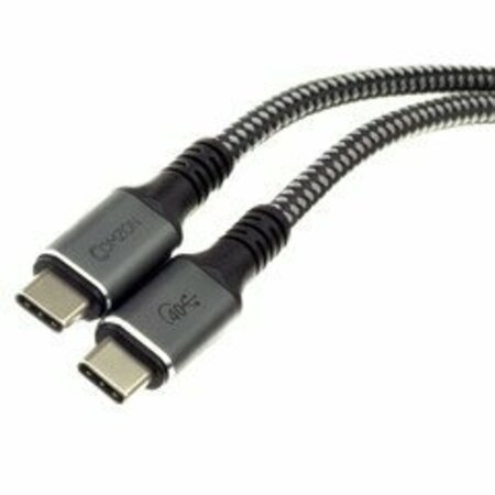 SWE-TECH 3C USB4 40Gbps 100 watt Fast Charging Cable, 3 Comp, USB Type C Male to Male, Braided Jacket, 3ft FWTC2034